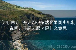 使用说明｜开云APP多端登录同步机制说明，开起云服务是什么意思