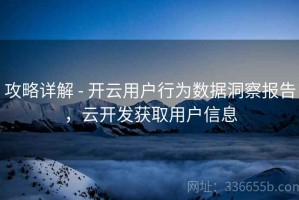 攻略详解 - 开云用户行为数据洞察报告，云开发获取用户信息