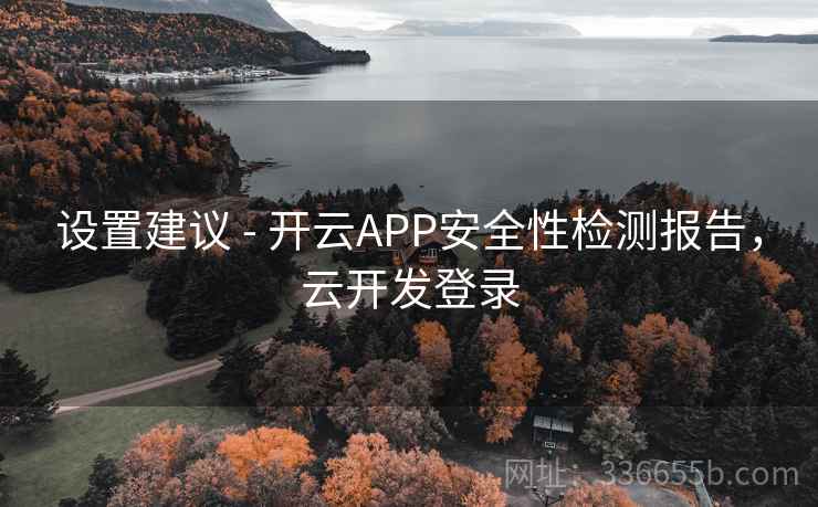 设置建议 - 开云APP安全性检测报告，云开发登录